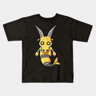 Capricorn robotic zodiac sign Kids T-Shirt